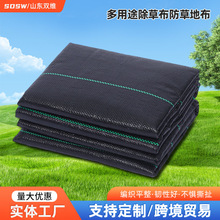 跨境批发多用途除草布防草地布黑色大棚农用透水透气果园防草布