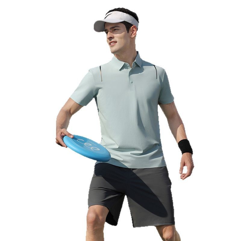 Disang ropa de trabajo de alta gama que absorbe la humedad de secado rápido camiseta solapa polo de seda de hielo logotipo personalizado deportes