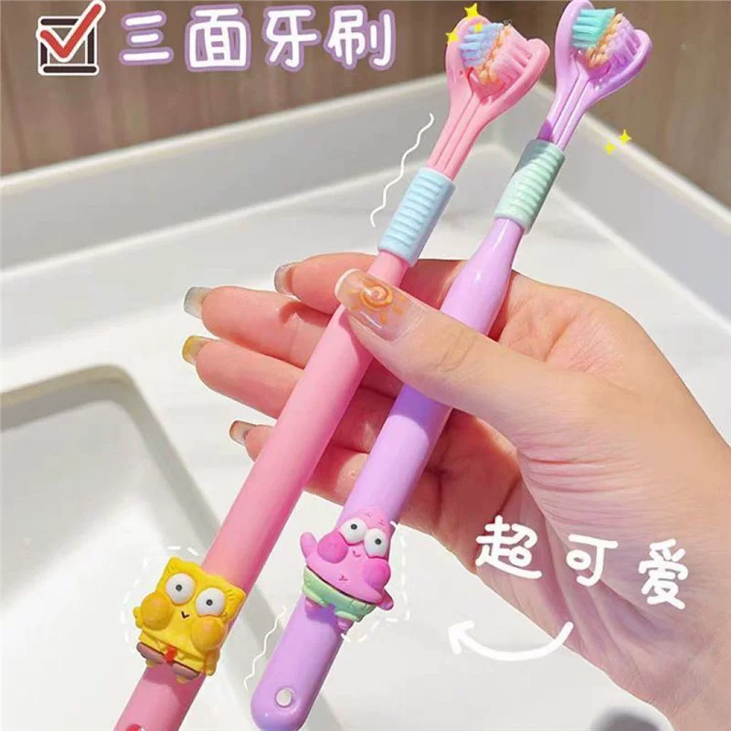 Детская мягкая зубная щетка, 2–14 лет, 3D