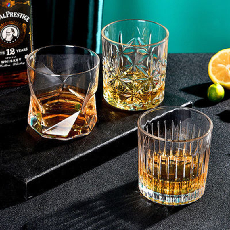 创意网红威士忌酒杯套装洋酒杯加厚玻璃杯水晶质感水杯啤酒杯logo