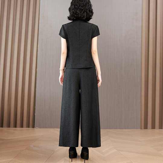 Quality Assurance Two-Piece Mother's Xiangyun Yarn Top New High-End Silk Mulberry Silk Fashion Casual Suit