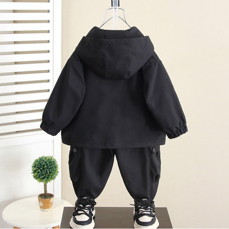 6295 Traje de herramientas de primavera y otoño para niños Chaqueta de chaqueta de otoño para niños 2025 nueva moda de ropa deportiva para bebés