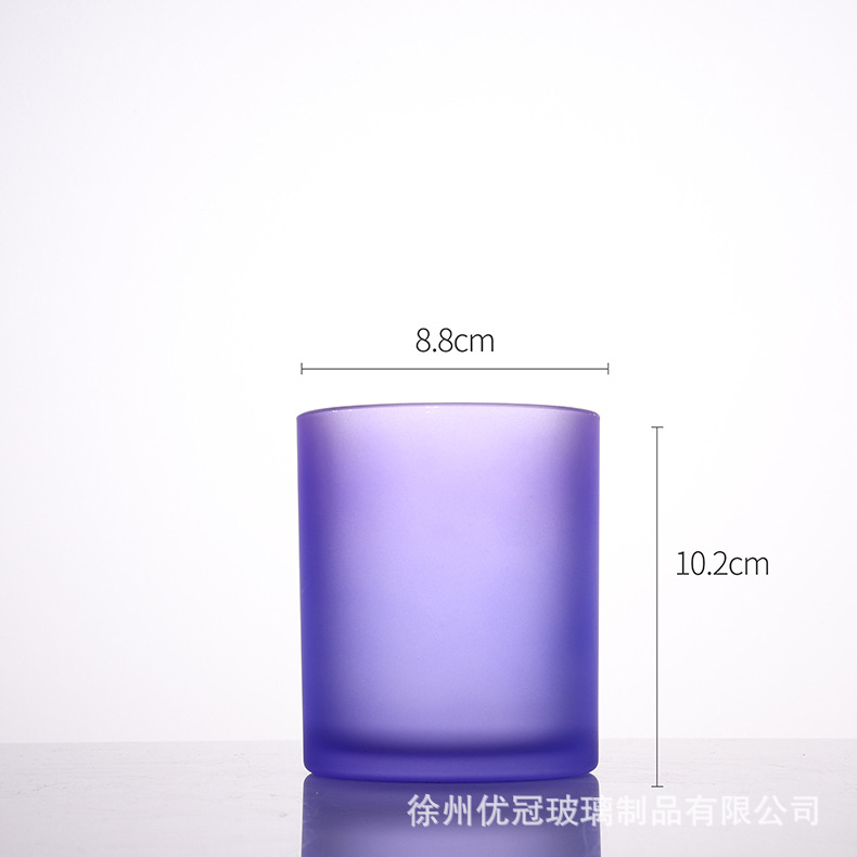 Aromaterapia colorido vela taza al por mayor helado redondo frasco de vidrio con tapa decoración del hogar candelabro adornos