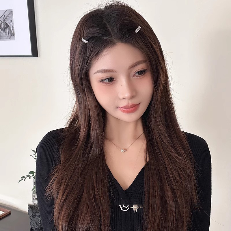 Yu Shuxin con el mismo tipo de perno de diamante de metal redondo broca de cabello frisa clips de la frente de la mujer clips de cabello pequeño toque