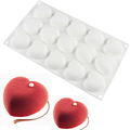15连小爱心硅胶模具 法式甜品立体慕斯冰块食品级耐高温翻糖模具