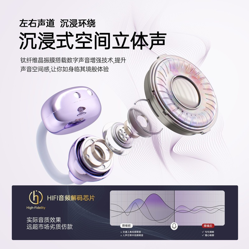 跨境柏林之声蓝牙耳机私模夹耳式高颜值高音质超长续航久批发|undefined