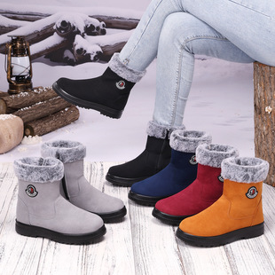 Women's Cotton Shoes, Polyurethane Cross-Border Cotton Boots, Long High-Top Snow Boots, Velvet Thickened Boots, Women's Cold-Proof Boots