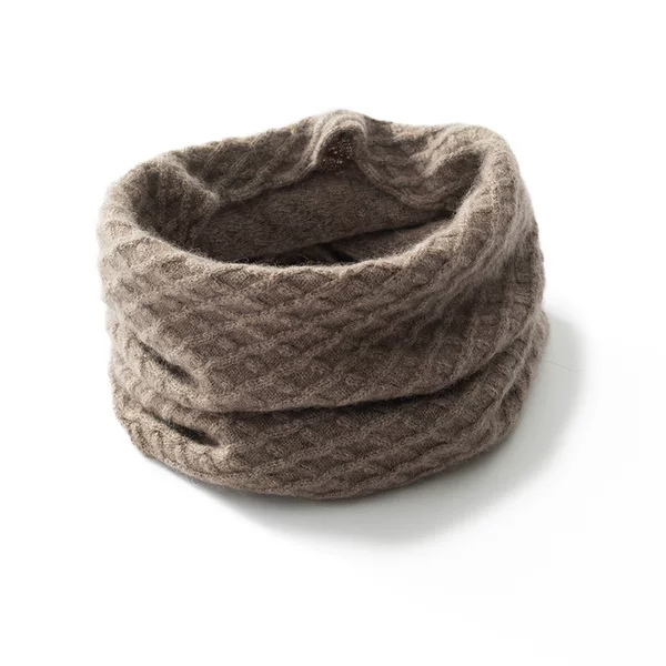 Korean version solid color cashmere scarf pullover scarf for men and women spring, autumn and winter cervical spine protection knitted cashmere warm fake collar