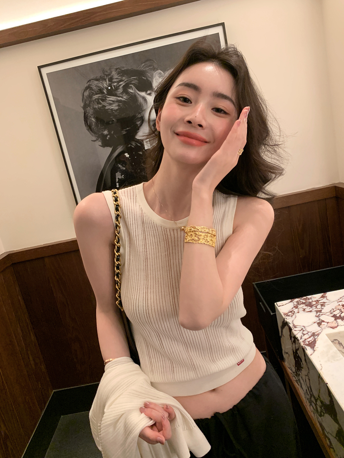 흰색 조끼