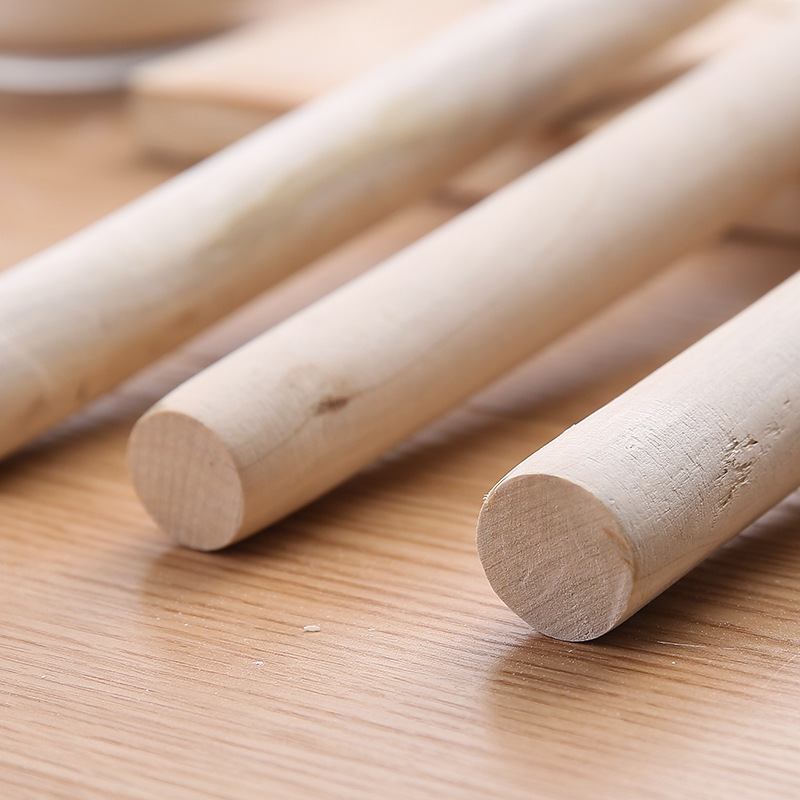 Wooden rolling pin, solid wood handle, dough roller, kitchen, kneading, dough, dumpling wrapper, rolling pin, pasta roller