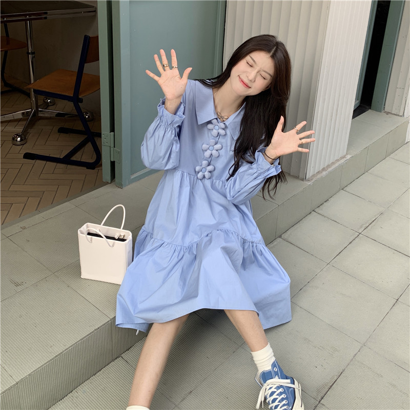 2026 French Gentle Style Polo Collar Dress Early Autumn and Spring High-End Chic Long-Sleeved Shirt Short Skirt Women's Clothing 2026 French Gentle Style Polo Collar Dress Early Autumn and Spring High-End Chic Long-Sleeved Shirt Short Skirt Women's Clothing