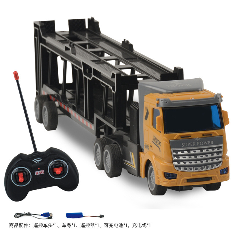 Envío gratuito niño excavadora control remoto de juguete eléctrico de cinco vías de carga inalámbrica fuego ingeniería vehículo niños modelo de comercio exterior