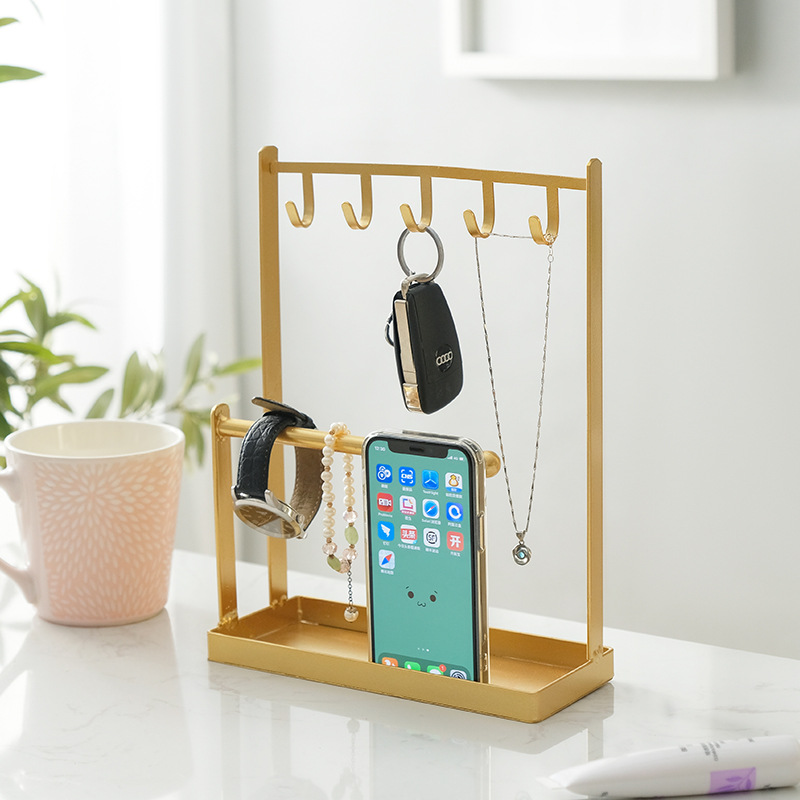 Key Hook Watch Jewelry Jewelry Rack Nordic Iron Ins Style Simple Home Jewelry Storage Ring Display