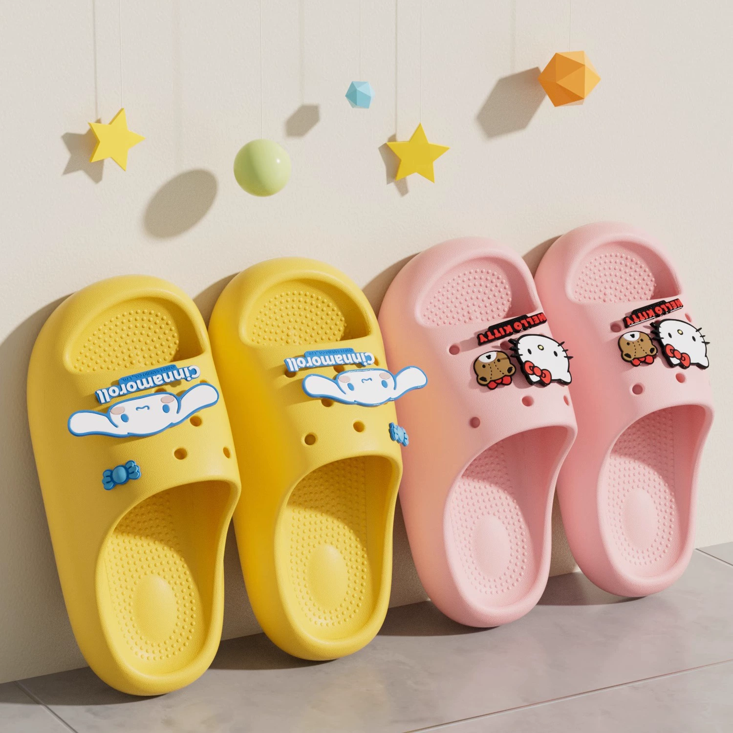 Детские тапочки женский 2025 новый родитель-ребенок милый мультфильм домашний массаж бесшумный противоскользящие тапочки на толстой подошвине мужской