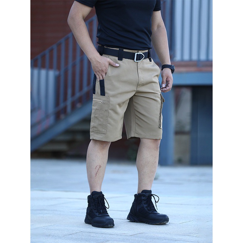 Fábrica directa de pantalones tácticos para hombres, pantalones cortos de camuflaje militares rápidos, bolsillos de herramientas al aire libre, pantalones impermeables.