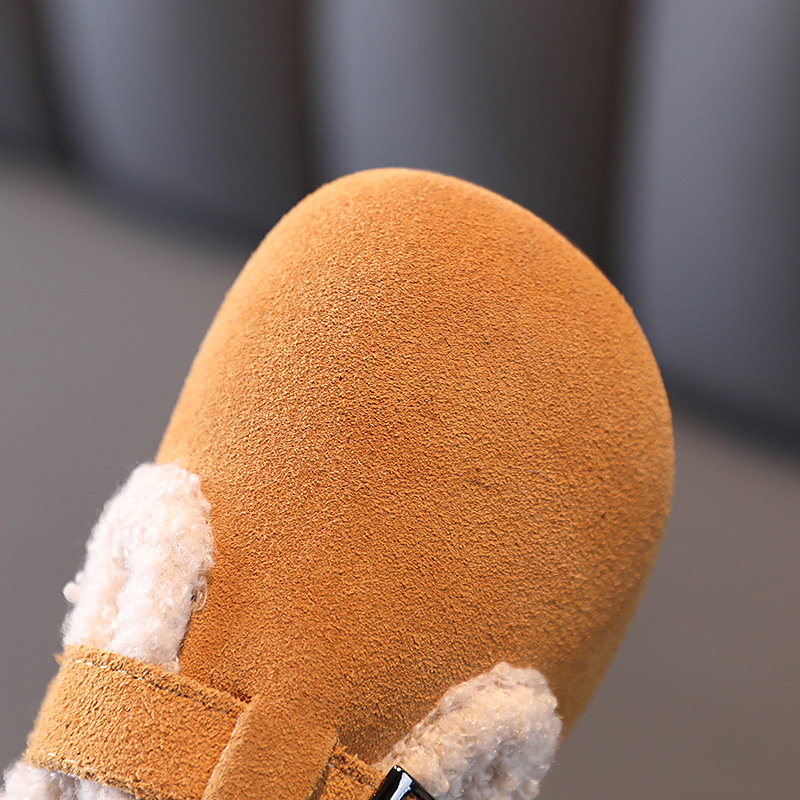 Barns bomullsskor plyschisolering vinterpäls och bönor tjejer med prinsessskor,_voghion.com