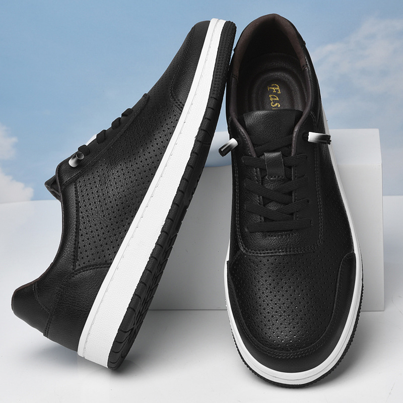 Baskets homme blanches respirantes décontractées pour été_voghion.com