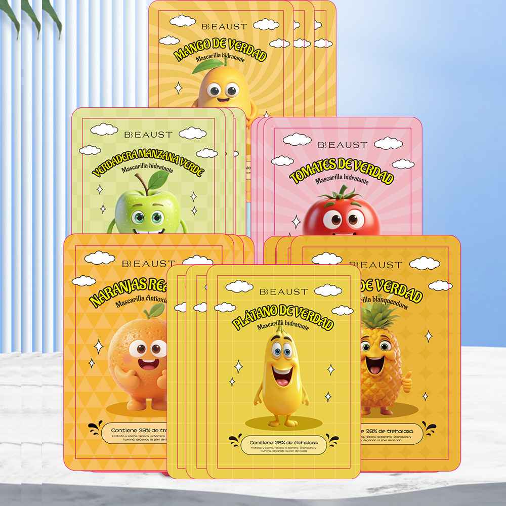 Fruit Face Mask Is Exclusively for Cross-Border Trade and Is a Hyaluronic Acid Silk Hydrating and Moisturizing Patch Fruit Mask