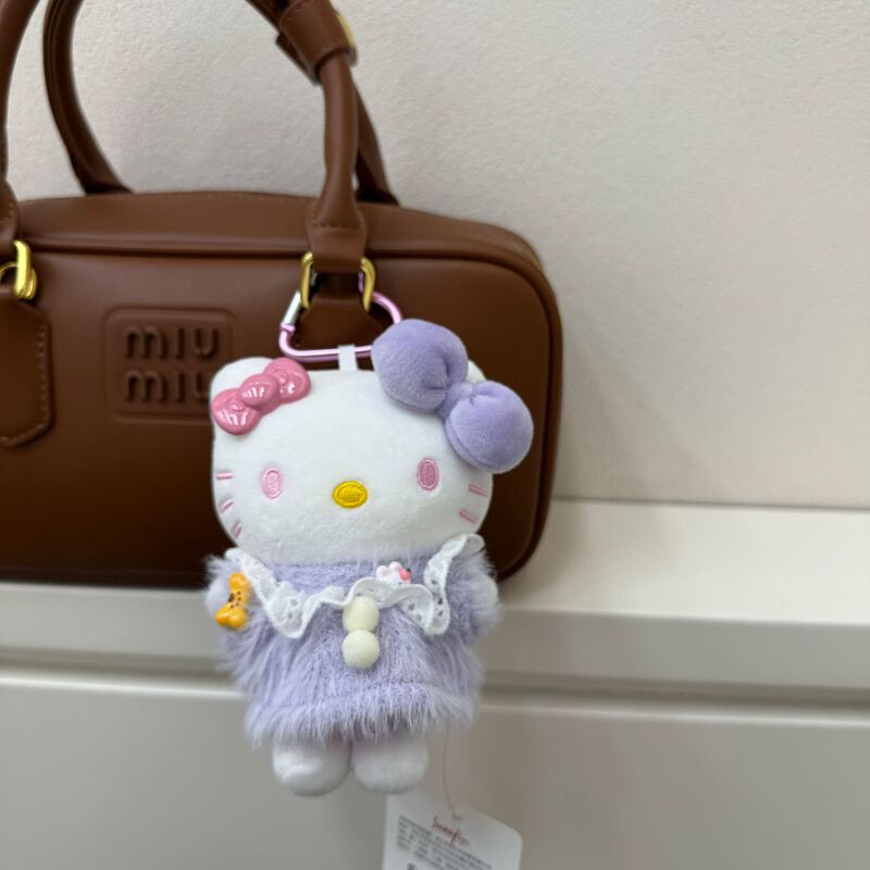 クラシックなハローキティ公式KTペンダント漫画風かわいいシェフハットキーホルダーぬいぐるみ|undefined