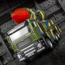 車立方6205A仿真導彈火箭炮合金軍事模型擺件兒童回力聲光玩具車