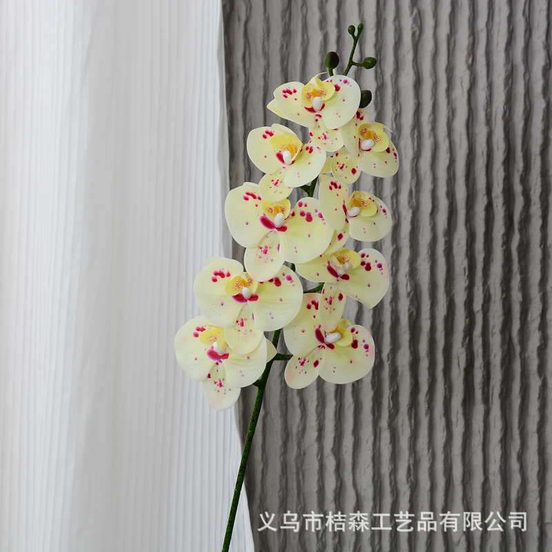 Flores de alta calidad 9 cabezas 7 cabezas 5 cabezas orquídeas mariposa sensación realista tela de seda de película flores falsas decoración de boda nórdica