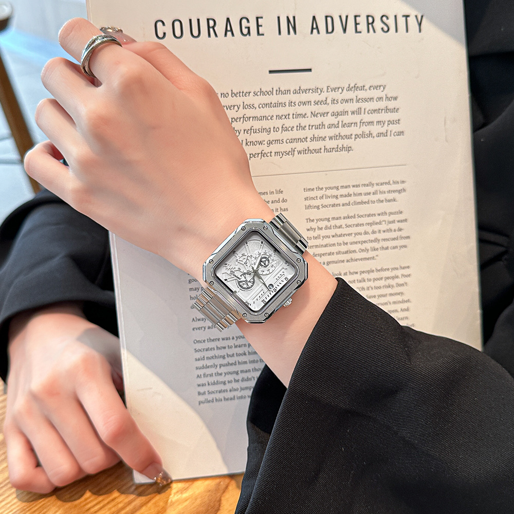 DIMINI Timini Autumn New Classic Steel Band Watch Fashion Cool Square Watch High Couples Watch