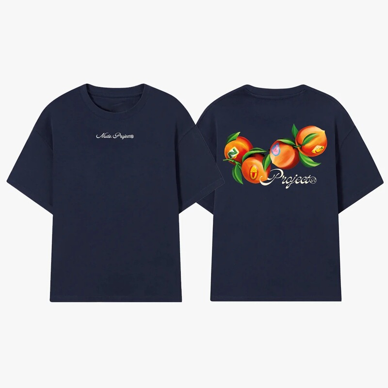 2025 Summer Fashion Print Project T-Shirt Men's and Women's Designer T-Shirt Brand Street Short Sleeve T-Shirt Cross-Border