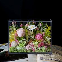 永生花成品礼盒小号亚克力花盒玫瑰花高级感生日情人节礼物真花