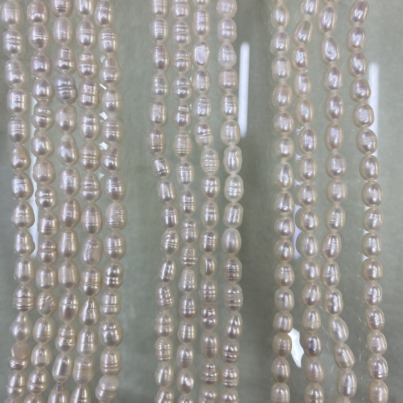 便宜 5~6mm 6~7mm 米珠 白亮 无花皮 螺纹 轻纹 天然淡水珍珠 diy|undefined