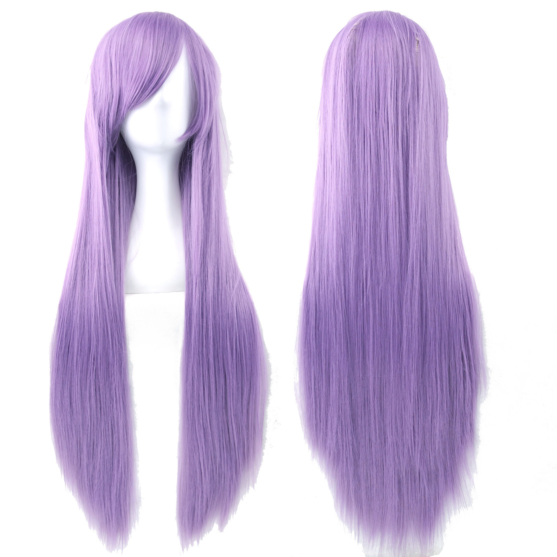 European and American Style Wig 80cm Colorful Long Straight Hair Anime Cos Wig High-Temperature Fiber Chemical Fiber Hair Head Cover - photo 10