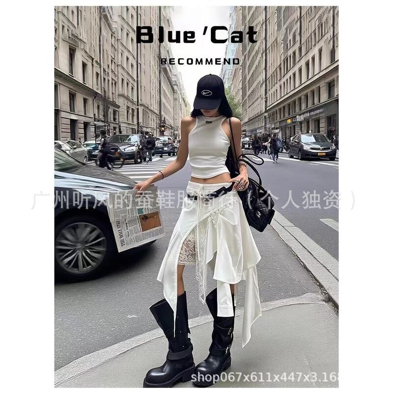 2025新款女厚底高筒机车靴英伦风复古皮带扣马丁靴增高毒液骑士靴|undefined