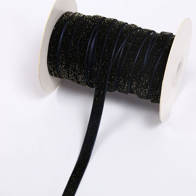 Golden Star Point clip de cinturón de terciopelo de seda dorada de terciopelo de una sola cara accesorios de ropa de una sola cara cinta decorativa pequeña orden se puede arreglar