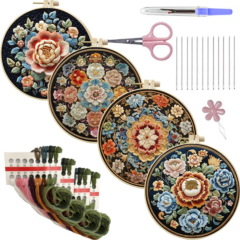 Genuine cloth, creative materials set, handmade, for import, with embroidery, English