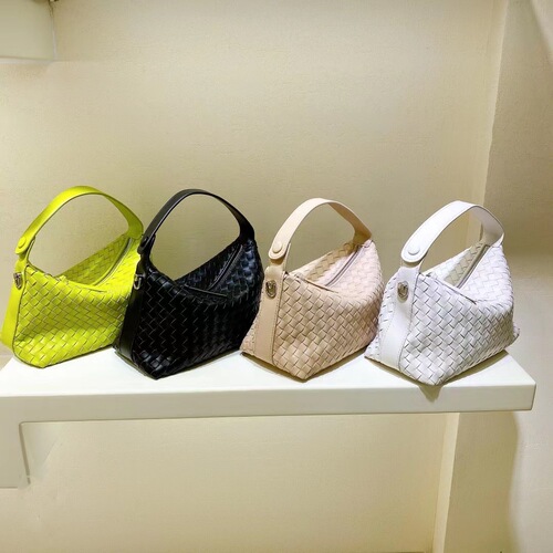 2024 Korean version niche handmade leather woven underarm bag chain dumpling bag single shoulder hand-held cross-body bag for women