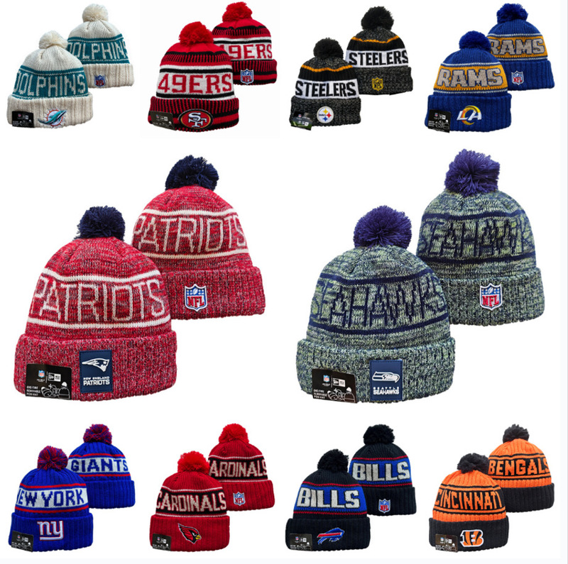 NFL knitted hats are hot sellers across the border, featuring Seattle Seahawks and New England Patriots designs, jacquard patterns, and are suitable for outdoor cold-weather sports and warmth NFL knitted hats are hot sellers across the border, featuring Seattle Seahawks and New England Patriots designs, jacquard patterns, and are suitable for outdoor cold-weather sports and warmth