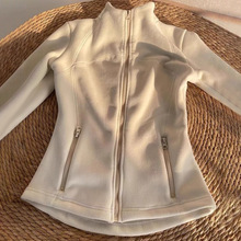 修身加绒内搭瑜伽服摇粒绒外套女2025新款秋冬季抓绒卫衣运动上衣