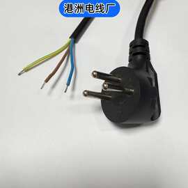 以色列单头1平大功率裸尾上锡线巴勒斯坦纯铜三插头适配器电源线