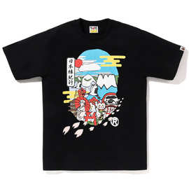 重磅潮牌BAPE跨境批发猿人头短袖外贸270克纯棉男女宽松上衣T恤