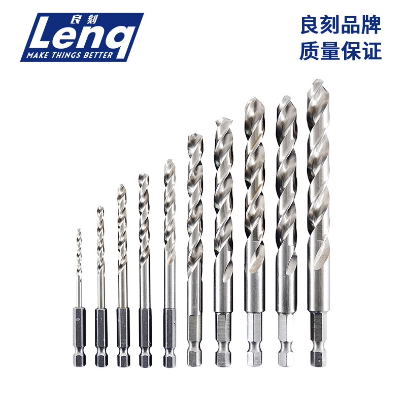 Liangke grade-M35 industrial cobalto que contiene mango hexagonal de acero inoxidable taladro giratorio de acero inoxidable taladro de metal de madera