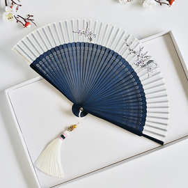 淡雅中国风扇子折扇女古风随身汉服日本和风拍照道具朋友生日礼物