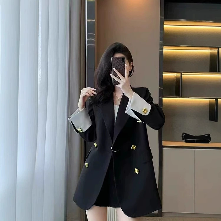 2024 Корейский стиль, тонкий повседневный элегантный модный универсальный пиджак, свободный костюм, новый весенний корейский костюм, топ