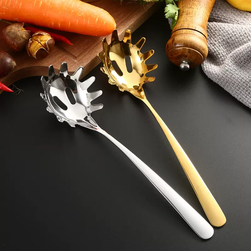 粉耙304不锈钢粉扒捞面勺面条粉丝勺意大利面粉漏勺粉笊烹饪工具