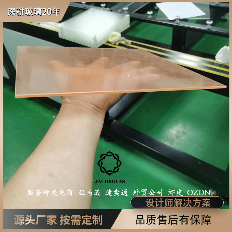 超白钢化打孔 车刻钢化玻璃圆台面 激光内雕深加工 电梯设备玻璃