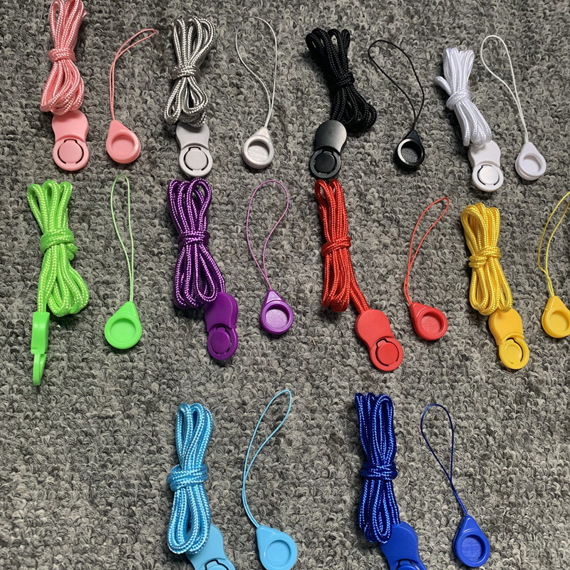 Cordón de teléfono móvil dos en uno hebilla de metal giratoria desmontable Cordón de teléfono móvil certificado de trabajo Halter Honda larga