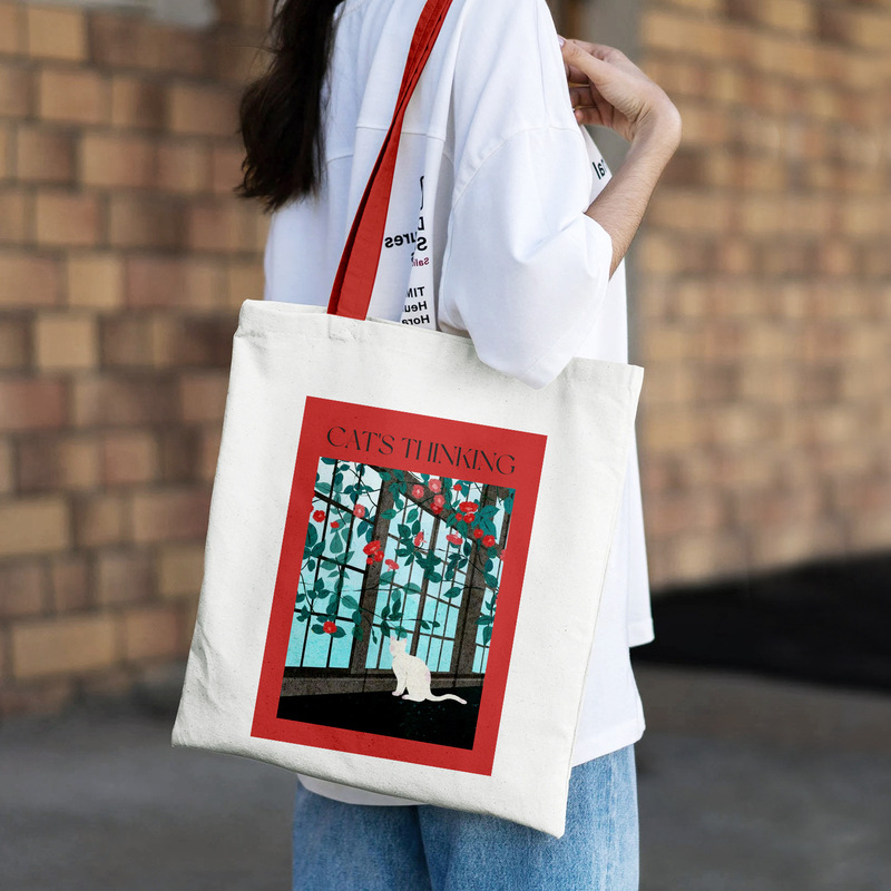 Fashion Canvas Bag Wholesale Retro Portable Eco-Friendly Bag Shopping Bag Ready-Made Original College Student Canvas Bag Manufacturer