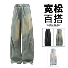 大码户外速干冲锋裤男士宽松透气薄款阔腿裤吸湿排汗透气防晒长裤