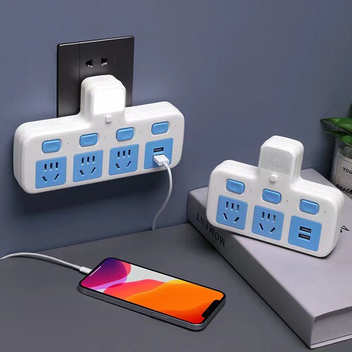 Household one-turn multi-hole wireless power strip intelligent multi-switch conversion socket usb socket multi-function power strip power strip
