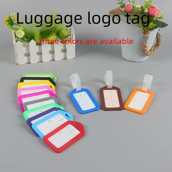 Waterproof pvc plastic soft plastic aircraft travel card boarding name tag luggage tag card set classification brand
