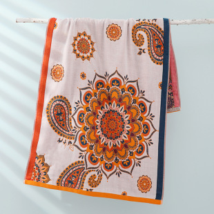 Five-Layer Gauze Bath Towel Soft and Comfortable Beach Towel Classical Series Bath Towel Wearing and Wrapping Unisex Bath Towel