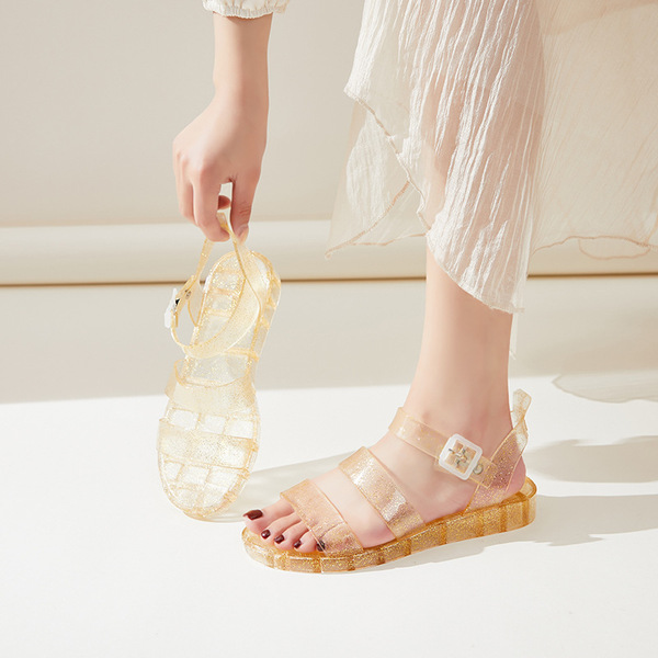 summer solid color women's sandals for leisure